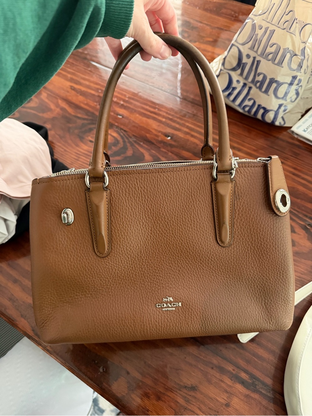 Coach Brown Pebble Leather Bag/Purse